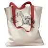 Canvas Tote with Contrasting Handles Thumbnail