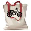 Canvas Tote with Contrasting Handles Thumbnail