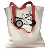 Canvas Tote with Contrasting Handles Thumbnail