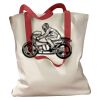 Canvas Tote with Contrasting Handles Thumbnail