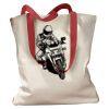 Canvas Tote with Contrasting Handles Thumbnail
