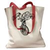 Canvas Tote with Contrasting Handles Thumbnail