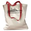 Canvas Tote with Contrasting Handles Thumbnail