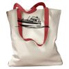 Canvas Tote with Contrasting Handles Thumbnail
