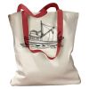 Canvas Tote with Contrasting Handles Thumbnail
