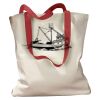 Canvas Tote with Contrasting Handles Thumbnail