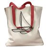 Canvas Tote with Contrasting Handles Thumbnail