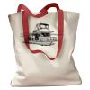 Canvas Tote with Contrasting Handles Thumbnail