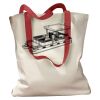 Canvas Tote with Contrasting Handles Thumbnail