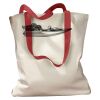 Canvas Tote with Contrasting Handles Thumbnail