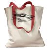 Canvas Tote with Contrasting Handles Thumbnail