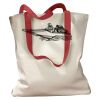 Canvas Tote with Contrasting Handles Thumbnail