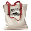Canvas Tote with Contrasting Handles Thumbnail
