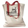 Canvas Tote with Contrasting Handles Thumbnail