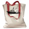Canvas Tote with Contrasting Handles Thumbnail