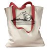 Canvas Tote with Contrasting Handles Thumbnail