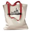Canvas Tote with Contrasting Handles Thumbnail