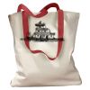 Canvas Tote with Contrasting Handles Thumbnail