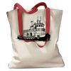 Canvas Tote with Contrasting Handles Thumbnail