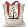 Canvas Tote with Contrasting Handles Thumbnail