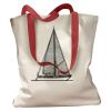 Canvas Tote with Contrasting Handles Thumbnail