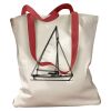Canvas Tote with Contrasting Handles Thumbnail