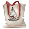 Canvas Tote with Contrasting Handles Thumbnail