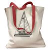 Canvas Tote with Contrasting Handles Thumbnail