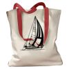 Canvas Tote with Contrasting Handles Thumbnail