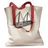 Canvas Tote with Contrasting Handles Thumbnail