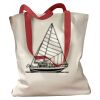 Canvas Tote with Contrasting Handles Thumbnail