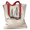 Canvas Tote with Contrasting Handles Thumbnail