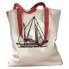 Canvas Tote with Contrasting Handles Thumbnail