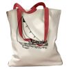 Canvas Tote with Contrasting Handles Thumbnail