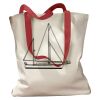 Canvas Tote with Contrasting Handles Thumbnail