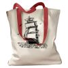 Canvas Tote with Contrasting Handles Thumbnail