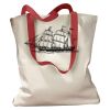 Canvas Tote with Contrasting Handles Thumbnail