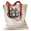 Canvas Tote with Contrasting Handles Thumbnail
