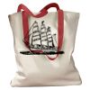 Canvas Tote with Contrasting Handles Thumbnail