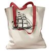 Canvas Tote with Contrasting Handles Thumbnail