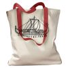 Canvas Tote with Contrasting Handles Thumbnail