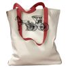 Canvas Tote with Contrasting Handles Thumbnail