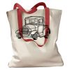 Canvas Tote with Contrasting Handles Thumbnail