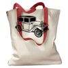 Canvas Tote with Contrasting Handles Thumbnail