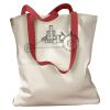 Canvas Tote with Contrasting Handles Thumbnail
