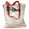 Canvas Tote with Contrasting Handles Thumbnail