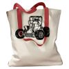 Canvas Tote with Contrasting Handles Thumbnail