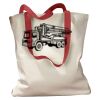 Canvas Tote with Contrasting Handles Thumbnail