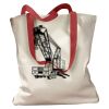 Canvas Tote with Contrasting Handles Thumbnail