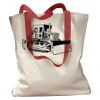 Canvas Tote with Contrasting Handles Thumbnail